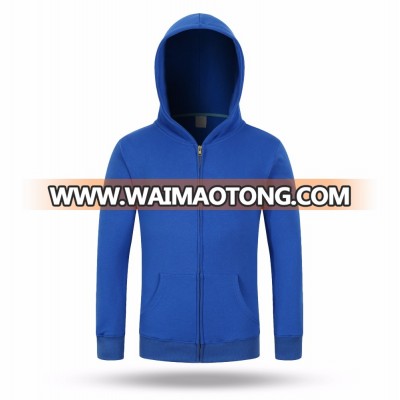 Unisex slim fitted plain 100% cotton zip up hoodies sweatshirts