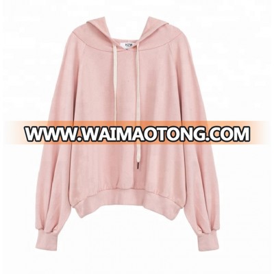 Wholesale custom 100% cotton plain women oversized hoodies