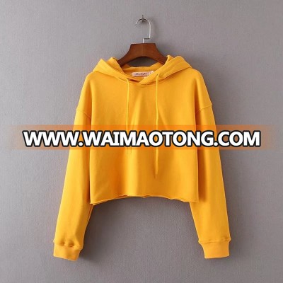 Custom Embroidery sweatshirt wholesale women hoodies crop top