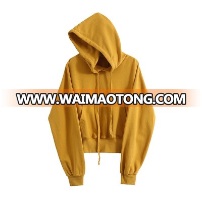 Autumn And Winter Solid Color Custom Sweatshirts Oversize Loose Ladies Hoodies