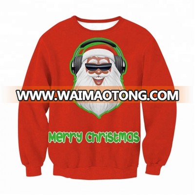 China custom all over print women pullover Printing Christmas Sweatshirts